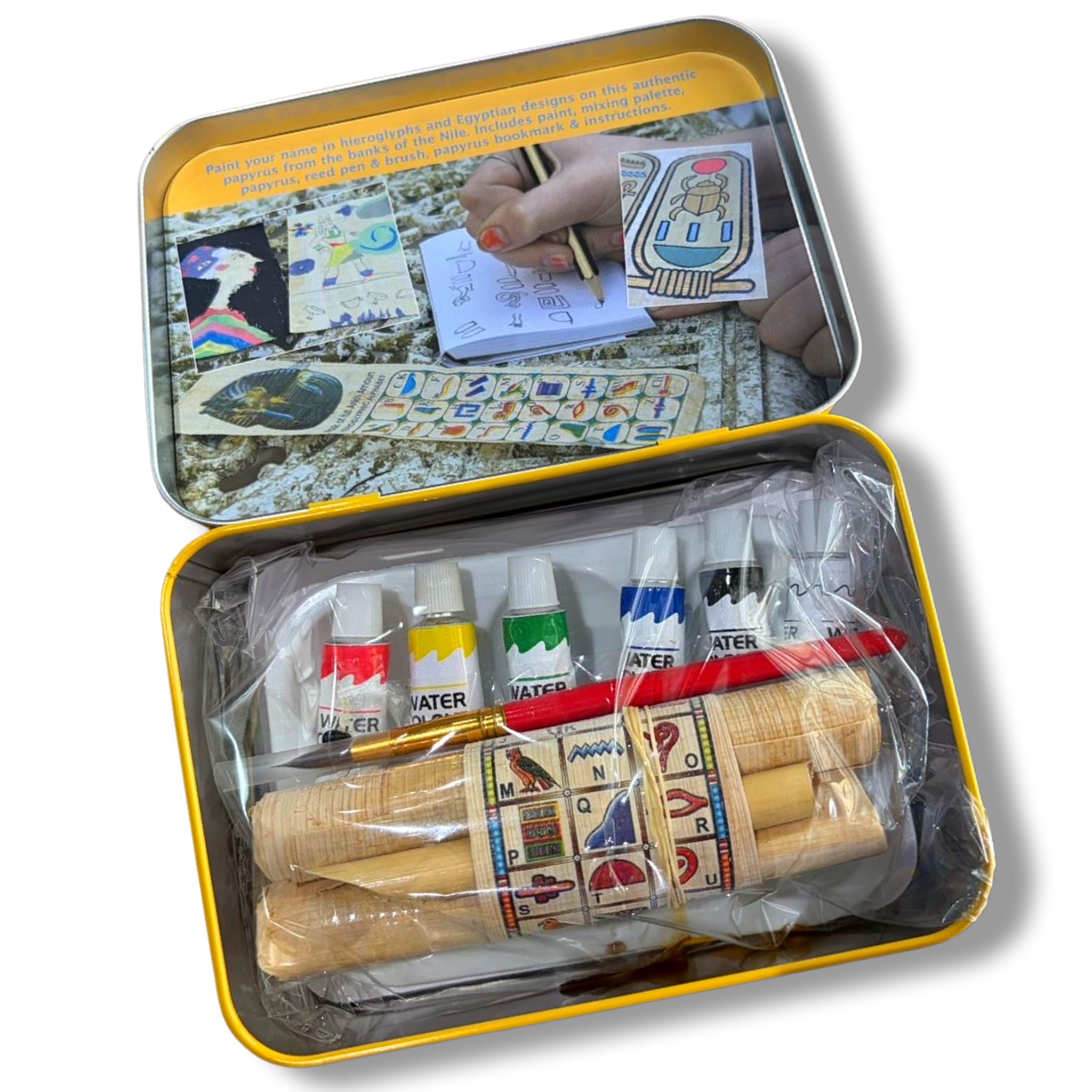 Egyptian Papyrus Art Kit In A Tin
