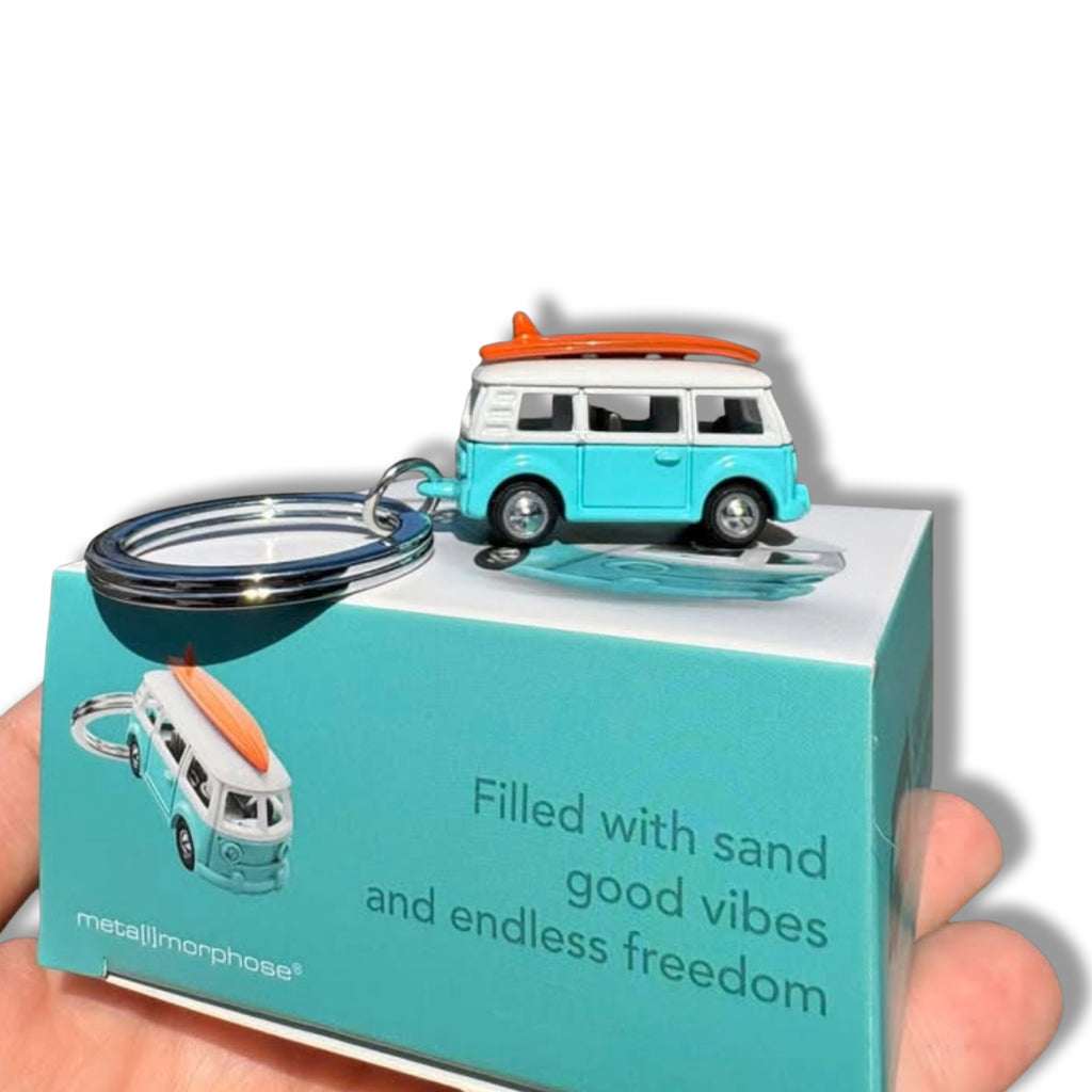 Vintage VW Van & Surfboard Keyring