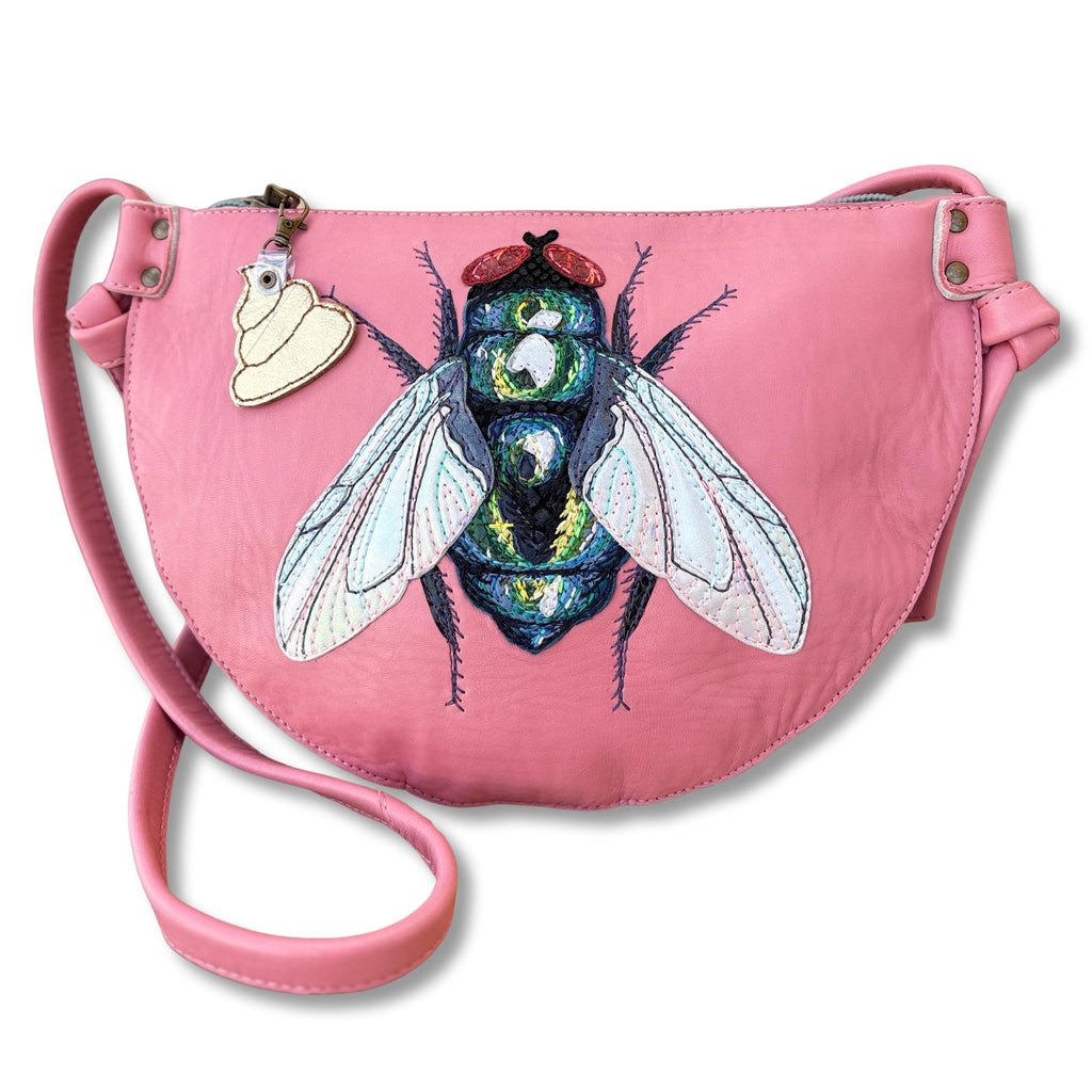 Fly Me To The Moon Genuine Leather & Stitching Bag