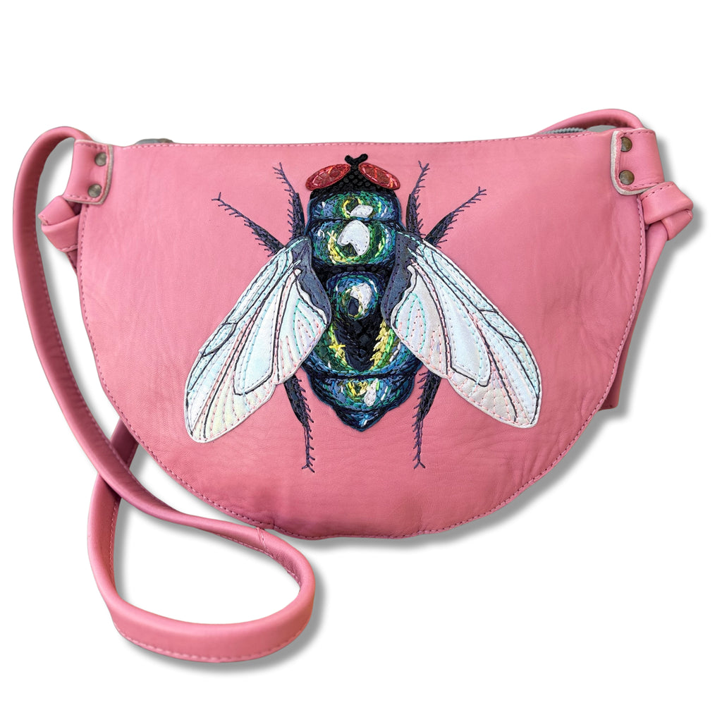 Fly Me To The Moon Genuine Leather & Stitching Bag