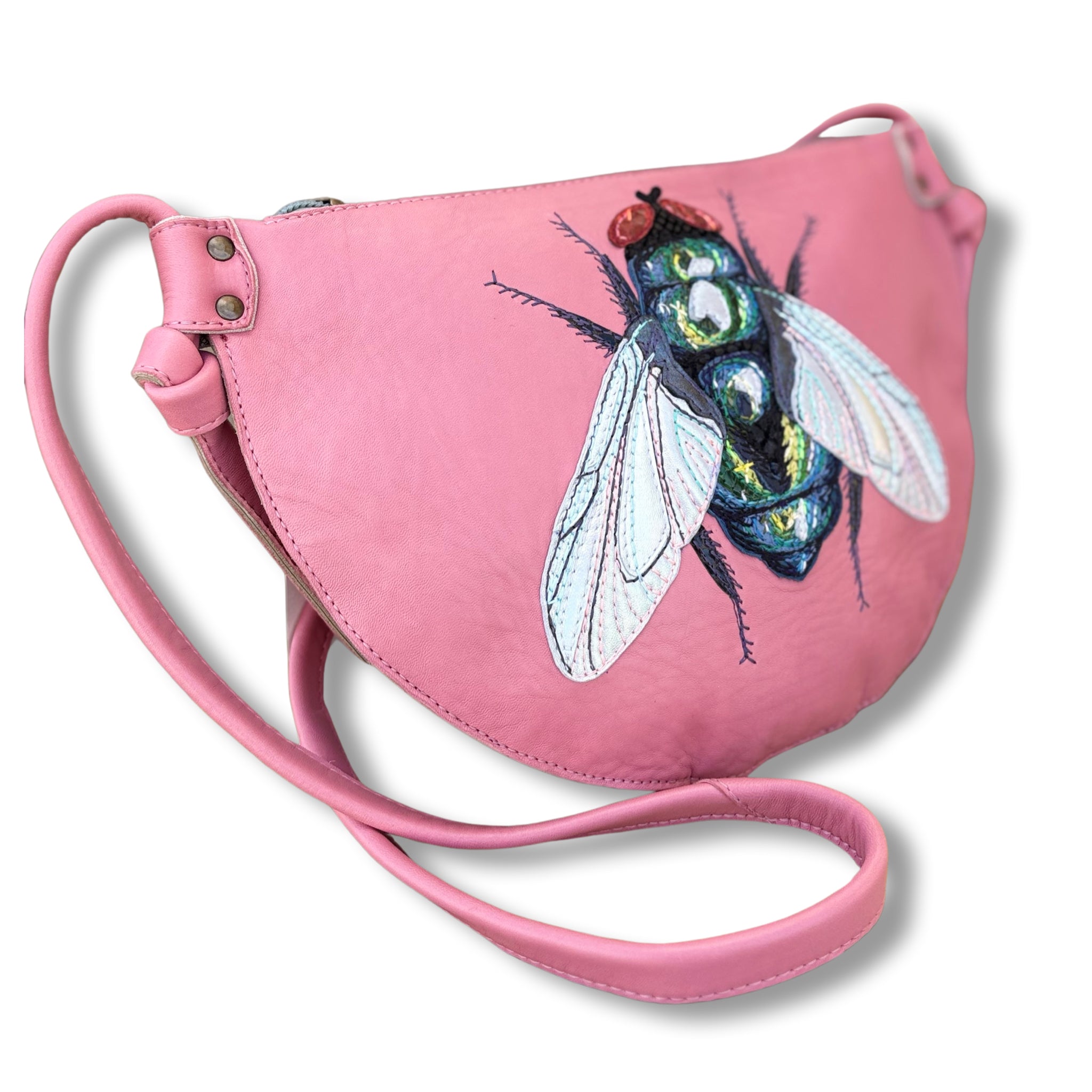 Fly Me To The Moon Genuine Leather & Stitching Bag