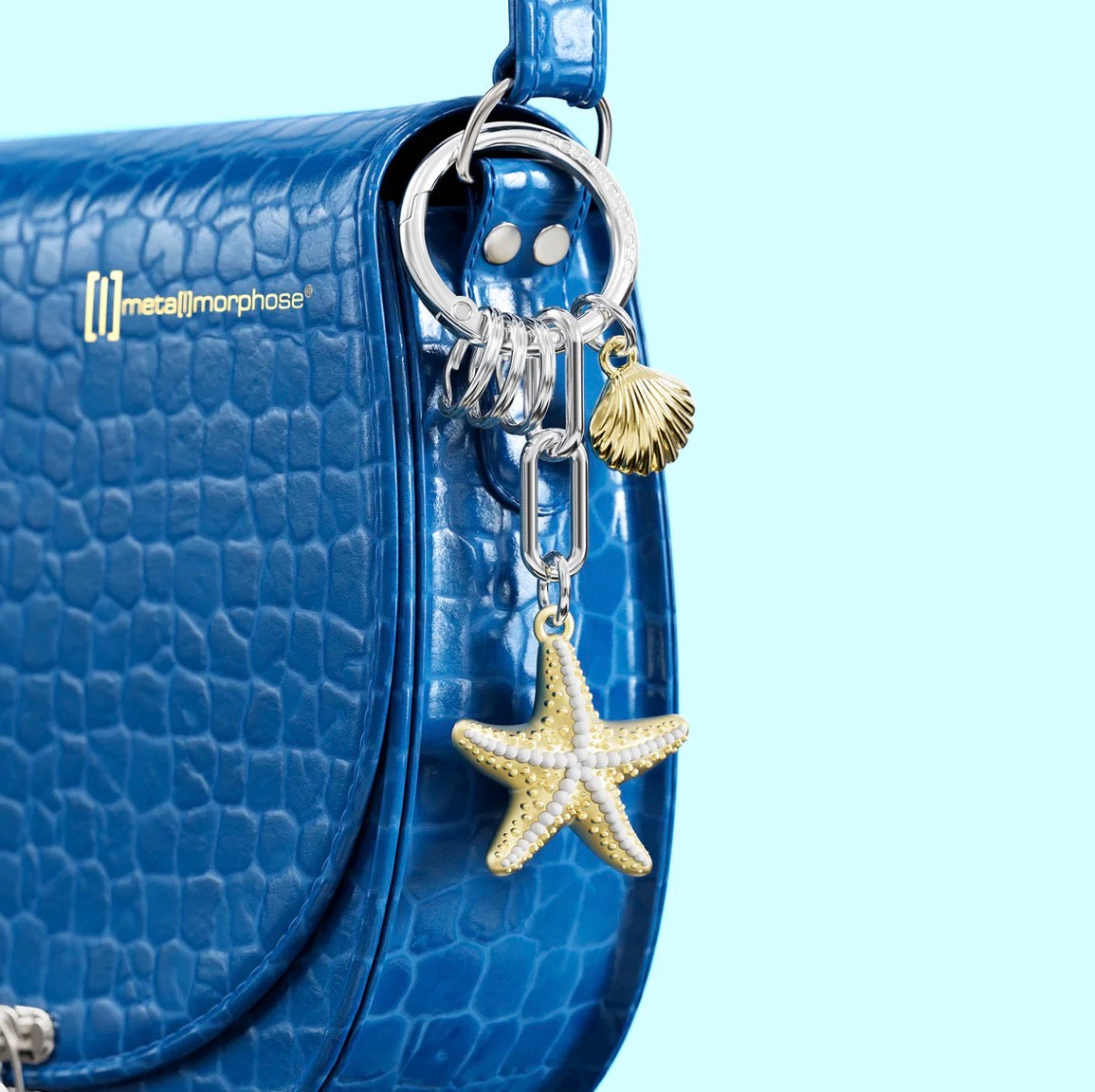 Starfish & Shell Keyring