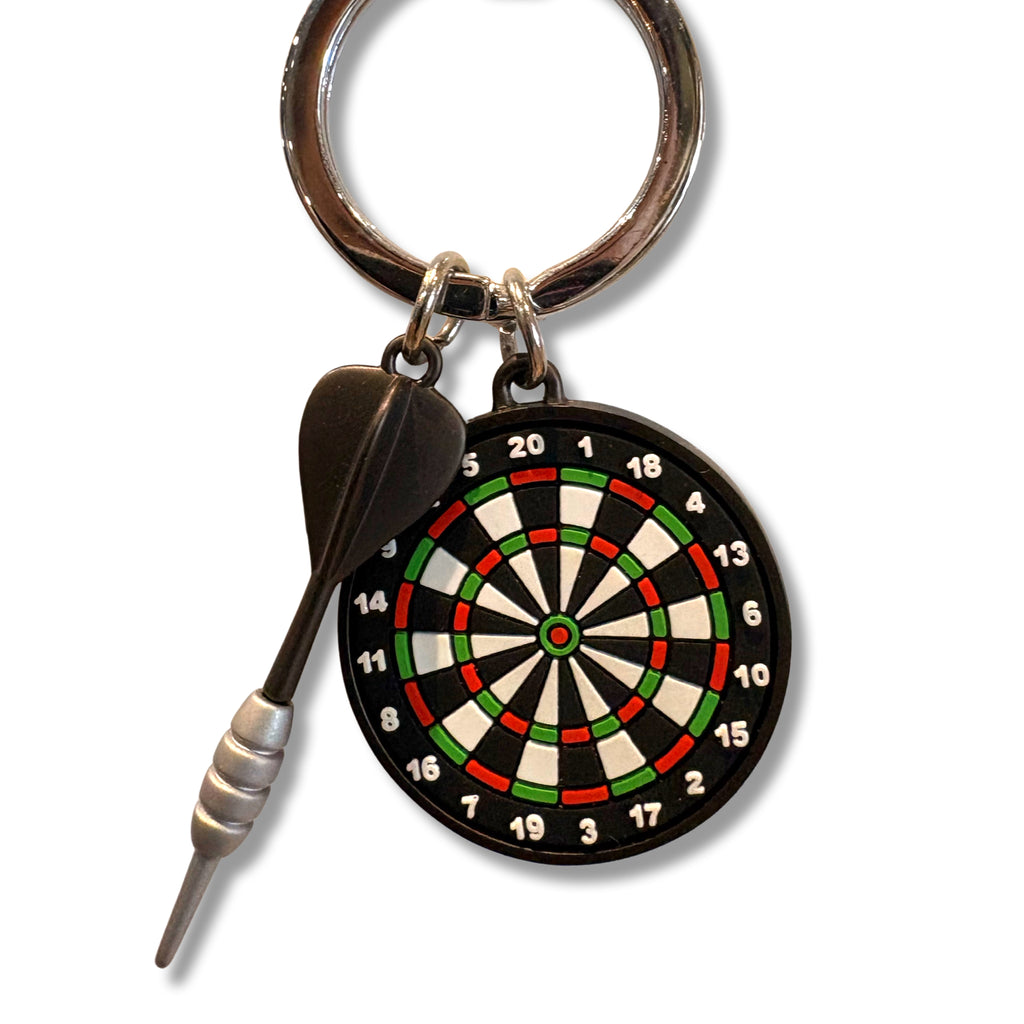 Dartboard with Dart Charm Keyring