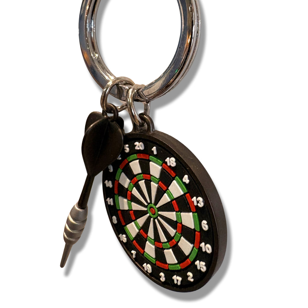 Dartboard with Dart Charm Keyring