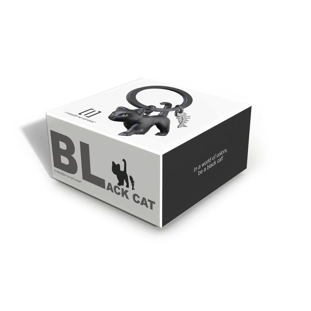 Black Cat Charm Keyring