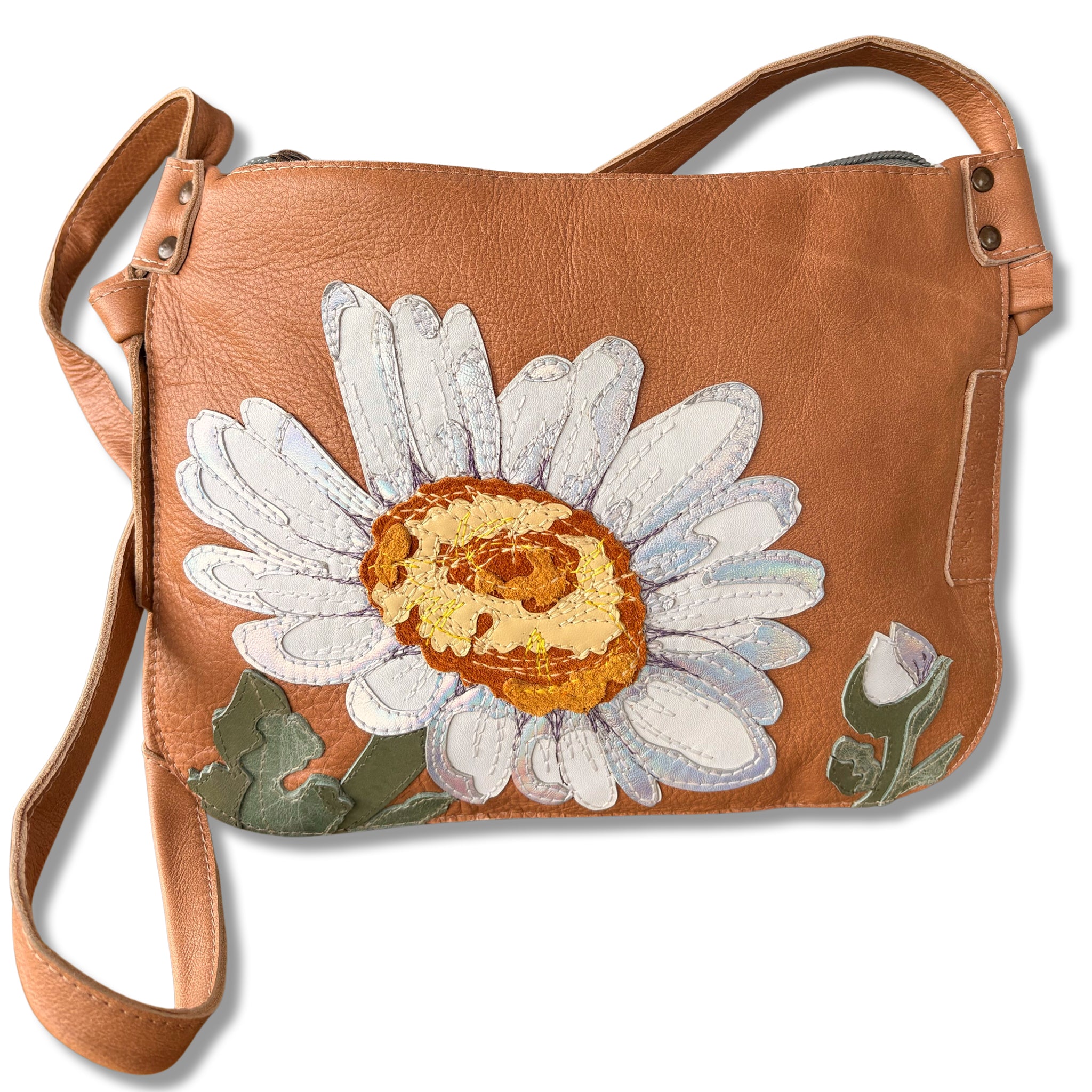 Darling Daisy Genuine Leather & Stitching Bag